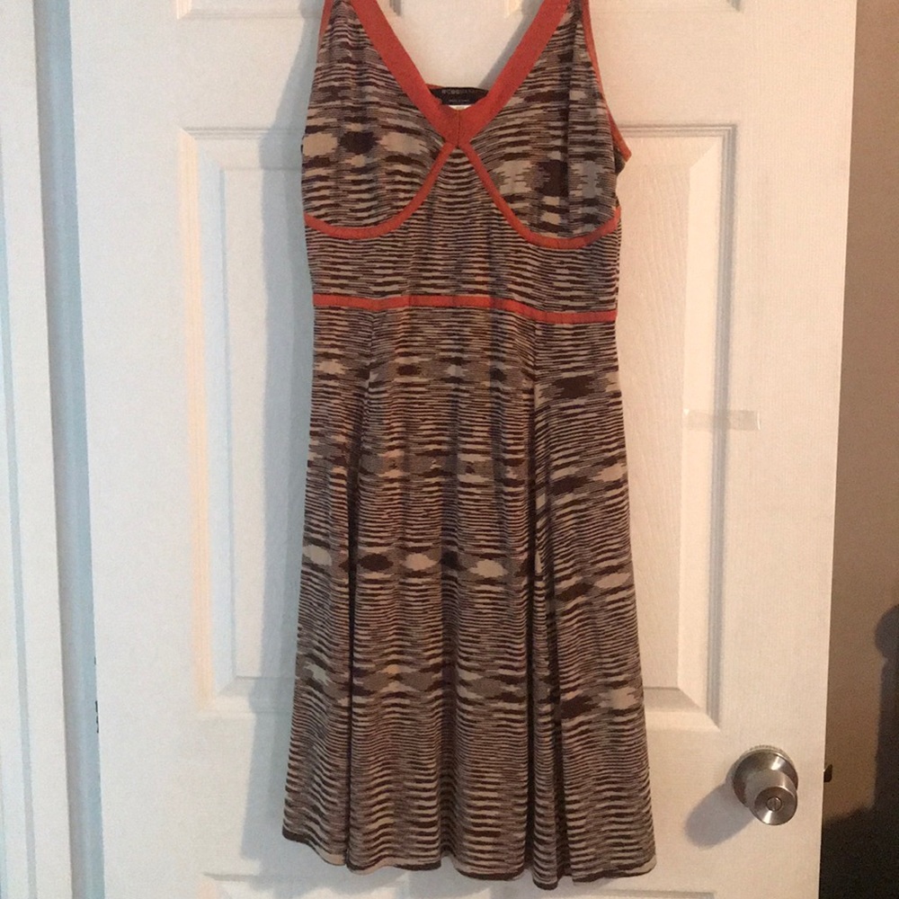 Bcbgmaxazria Brown/tan/rust sundress size L